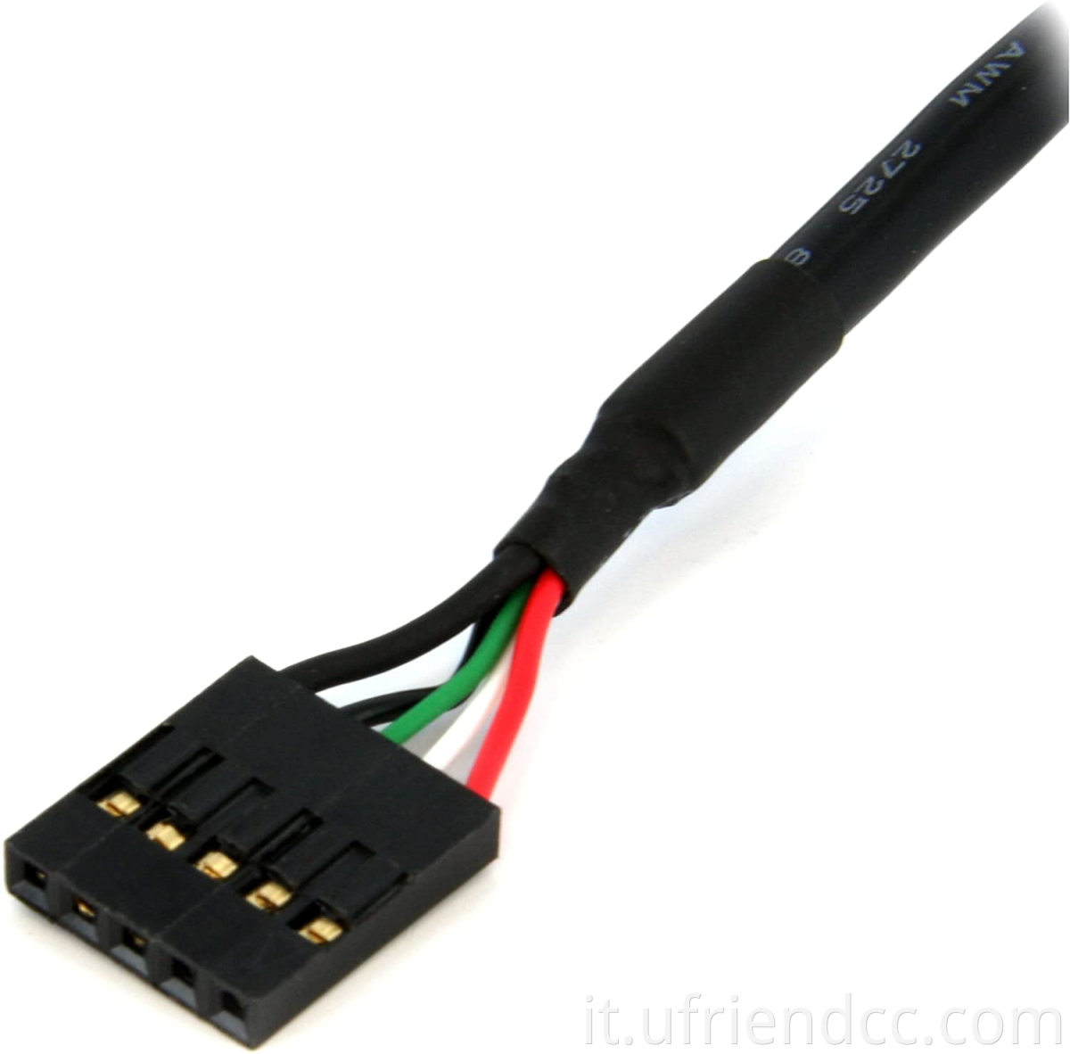 Cavo di intestazione della scheda madre USB IDC interna da 5 pin f/f